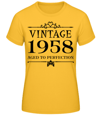 Vintage 1958 Perfection - Women's Basic T-Shirt - Golden yellow - Front