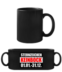 Sternzeichen Keinbock - Schwarze Tasse - Schwarz - Vorne