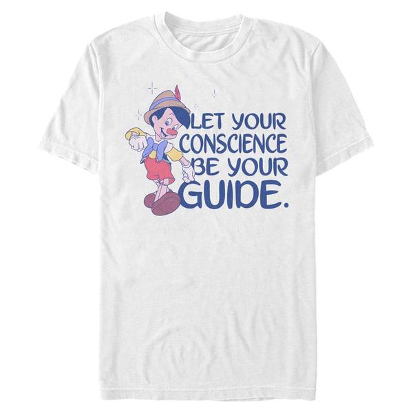 Aperçu: Disney - Pinocchio - Pinocchio Conscious Heart - Homme T-shirt - Blanc - Devant