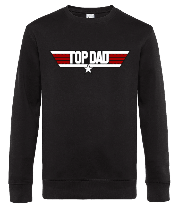 Vista previa: Top Dad - Sudadera estándar para hombre - Negro - delante