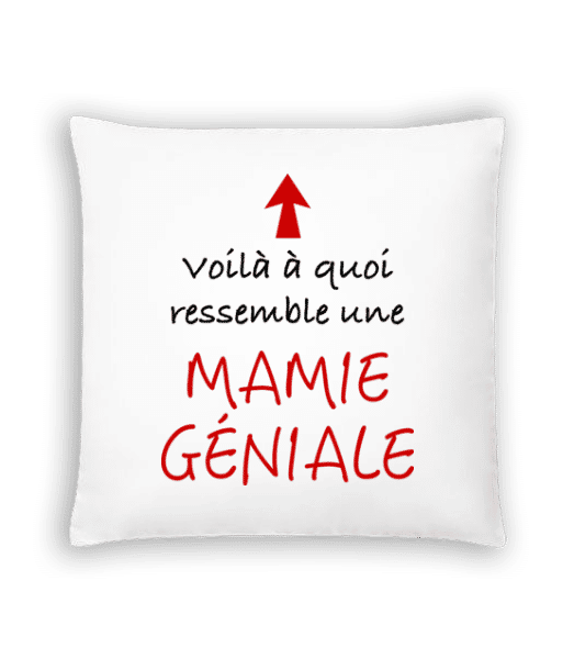 Aperçu: Mamie Géniale - Coussin - Blanc - Devant