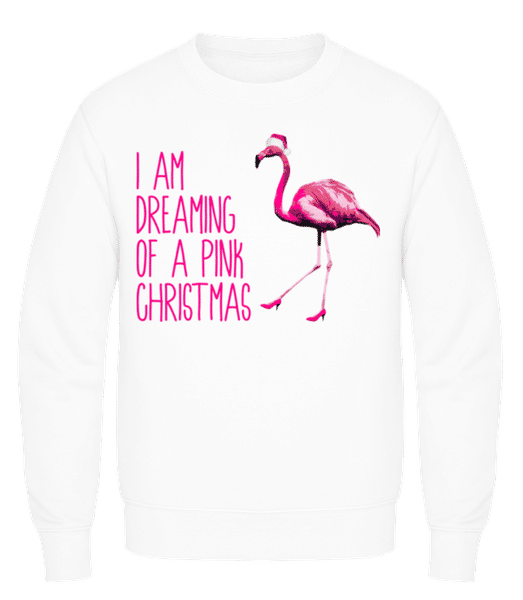 Vorschau: Pink Christmas - Männer Pullover - Weiß - Vorne