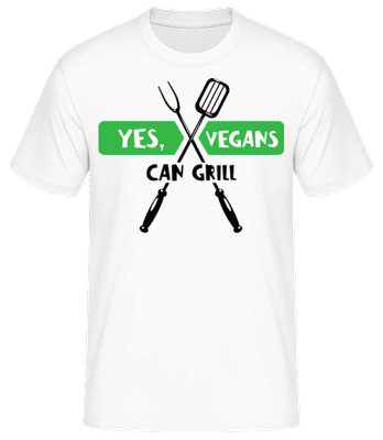 Vegans Can Grill - T-shirt standard Homme - Blanc - Devant