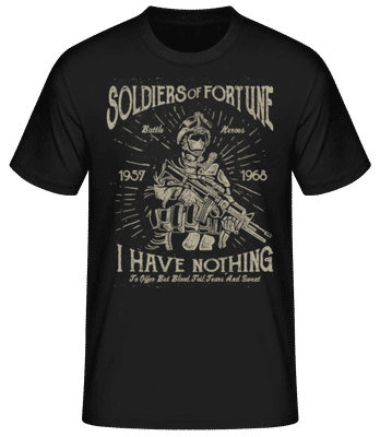 Soldiers Of Fortune - Camiseta básica para hombre - Negro - delante