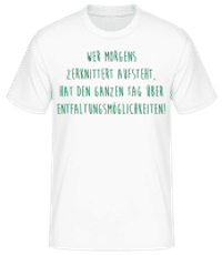 Entfaltungsmöglichkeiten - Männer Basic T-Shirt - Weiß - Vorne