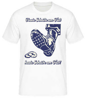 Scheiße Am Fuß - Männer Basic T-Shirt - Weiß - Vorne