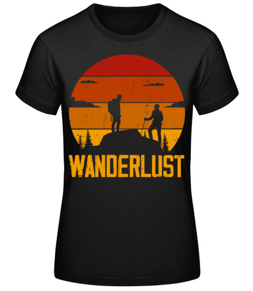 Aperçu: Wanderlust Sunset - T-shirt standard Femme - Noir - Devant