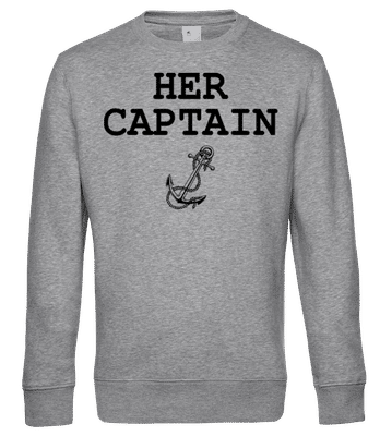 Her Captain - Men's standard sweatshirt - Heather grey - Front