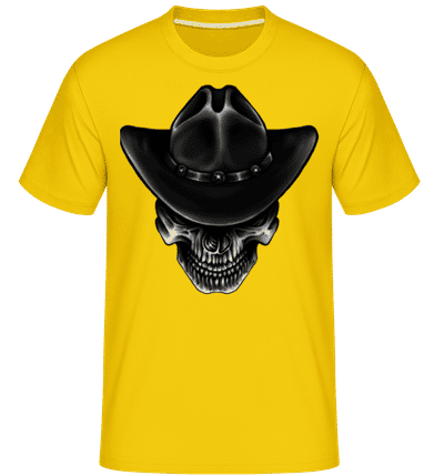 Cowboy Skull -  T-Shirt Shirtinator homme - Jaune doré - Devant