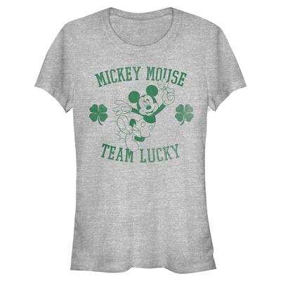 Disney Classics - Mickey Mouse - Mickey & přátelé Team Lucky - Femme T-shirt - Gris chiné - Devant