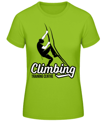 Climbing Training Centre White - Women's B&C T-Shirt - Lime - Front