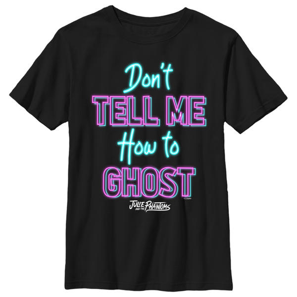 Aperçu: Netflix - Julie And The Phantoms - Text Ghost - Enfant T-shirt - Noir - Devant