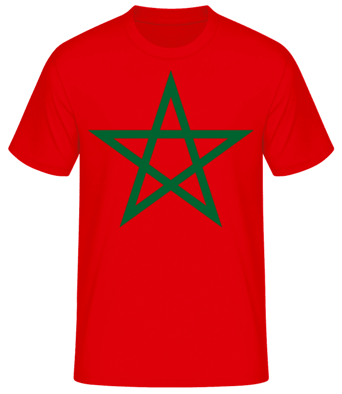 Preview: Morocco Pentagram - Men's B&C T-Shirt - Red - Front