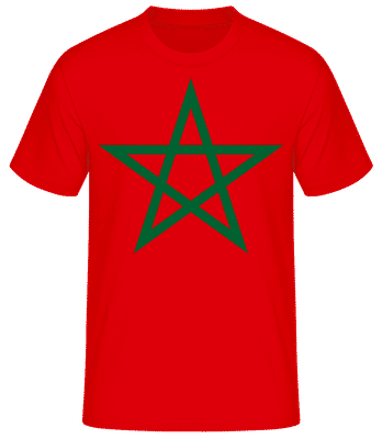 Morocco Pentagram - Men's B&C T-Shirt - Red - Front