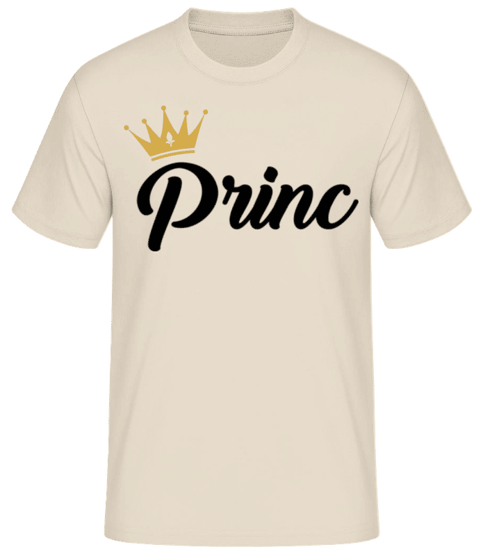 Náhled: Princ - Pánské basic tričko - Krémová - Napřed