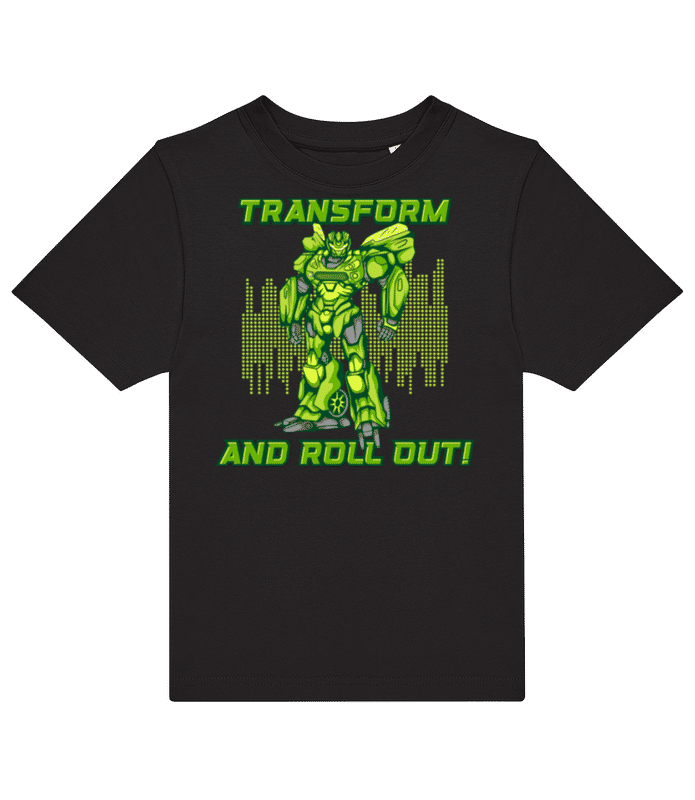 Vorschau: Transform And Roll  Out - Kinder T-Shirt B&C - Schwarz - Vorne