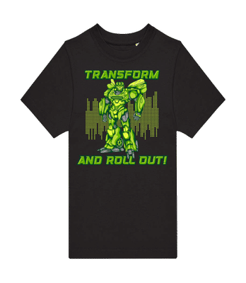 Transform And Roll  Out - Kinder T-Shirt B&C - Schwarz - Vorne