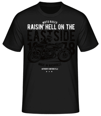 Raisin Hell Moto Racer - Camiseta básica para hombre - Negro - delante