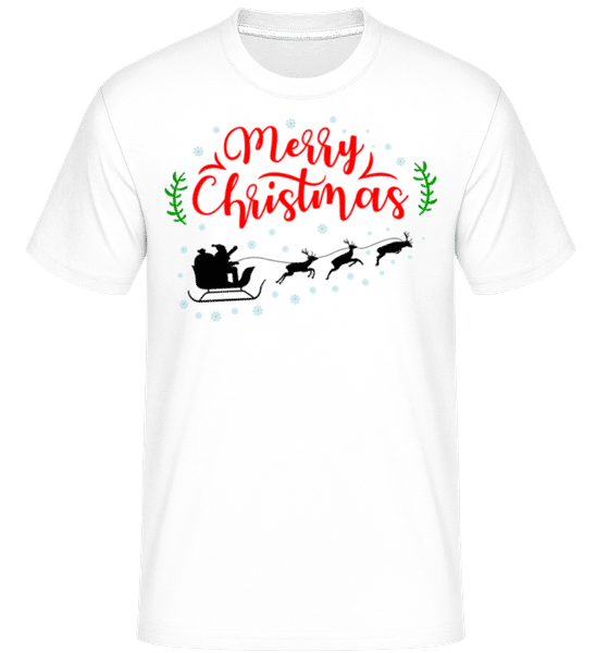 Aperçu: Merry Christmas -  T-Shirt Shirtinator homme - Blanc - Devant
