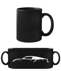 'Bugatti Chiron Super Sport' Silhouette · Schwarze Tasse