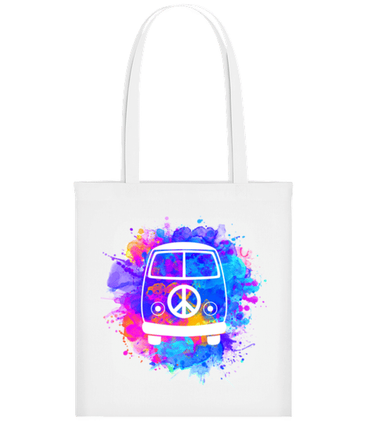 Aperçu: Hippie Bus - Tote Bag - Blanc - Devant