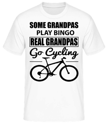 Real Granpas Go Cycling - T-shirt standard Homme - Blanc - Devant