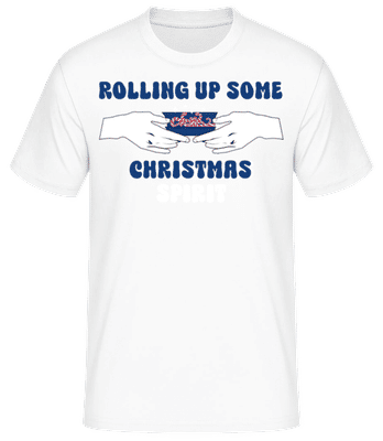 Rolling Up Some Christmas Spirit - T-shirt standard Homme - Blanc - Devant