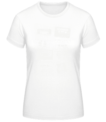 Old Cassettes - Women's Basic T-Shirt - White - Front