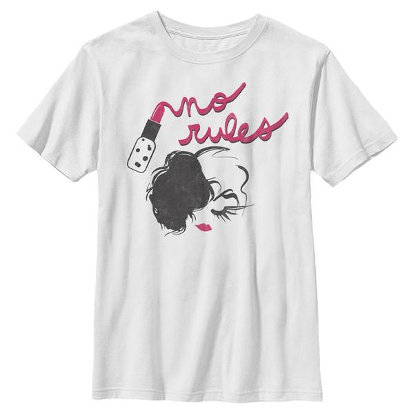Disney Classics - Cruella - Cruella DeVille No Rules - Enfant T-shirt - Blanc - Devant