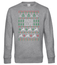 Papa Elfe - Sweat-shirt standard pour homme - Gris chiné - Devant