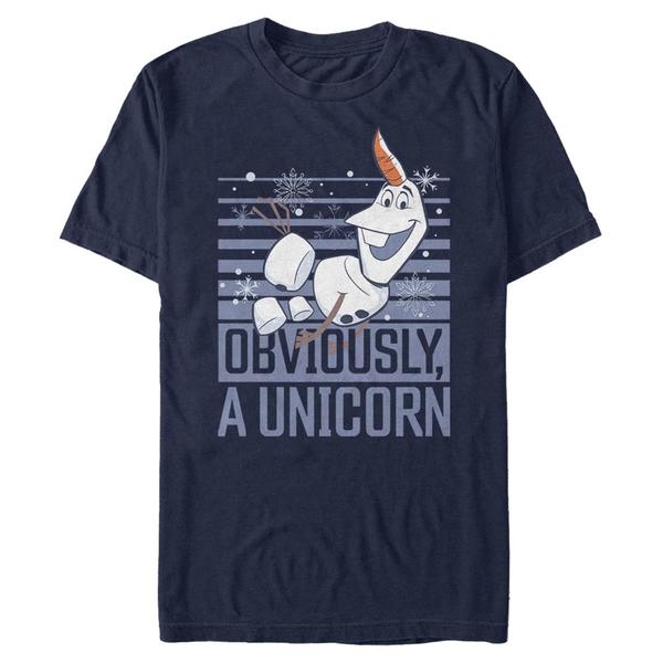 Aperçu: Disney - La Reine des neiges - Olaf Obviously - Homme T-shirt - Bleu marine - Devant