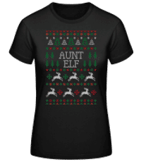 Aunt Elf - T-shirt standard Femme - Noir - Devant