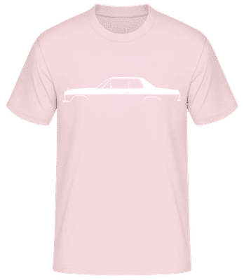 'Mercedes-Benz 280 C (W114)' Silhouette - Männer Basic T-Shirt - Rosa - Vorne