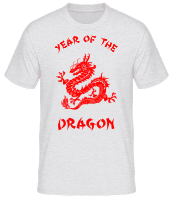 Chinese Zodiac Year Of The Dragon - Pánské basic tričko - Melírově šedá - Napřed