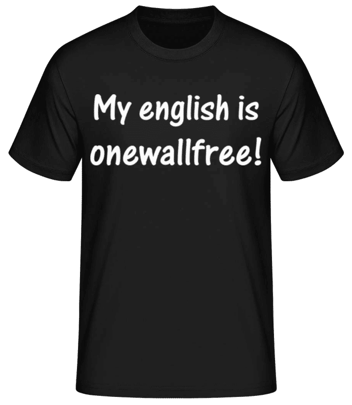Vorschau: Onewallfree English - Männer Basic T-Shirt - Schwarz - Vorne