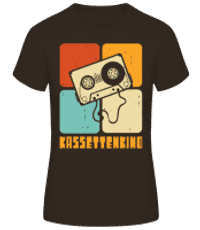 Kassettenkind - Frauen Basic T-Shirt - Braun - Vorne