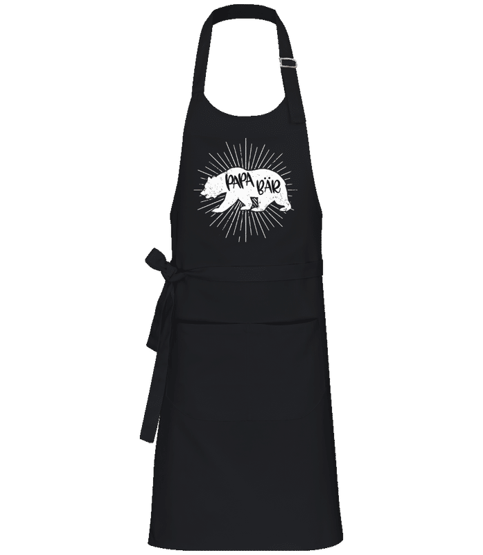 Vorschau: Papa Bär - Profi Kochschürze - Schwarz - Vorne
