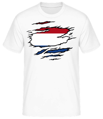Flag des Pays-Bas mûrs - T-shirt standard Homme - Blanc - Devant