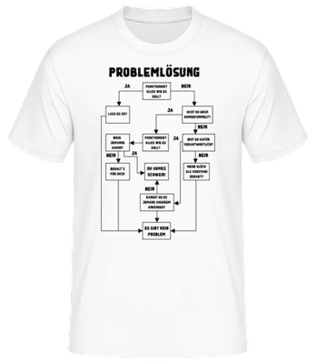 Problemlösung - Männer Basic T-Shirt - Weiß - Vorne