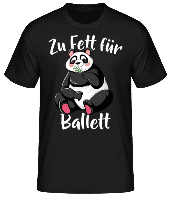 Vorschau: Zu Fett Für Ballett - Männer Basic T-Shirt - Schwarz - Vorne