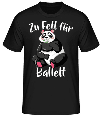 Zu Fett Für Ballett - Männer Basic T-Shirt - Schwarz - Vorne