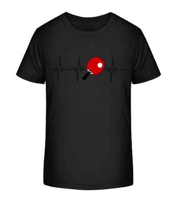 Table Tennis Heartbeat - Camiseta orgánica para niños Stanley Stella 2.0 - Negro - delante