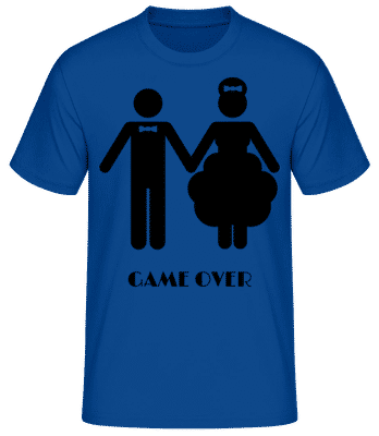 Game Over Wedding - Pánské basic tričko - Královská modrá - Napřed