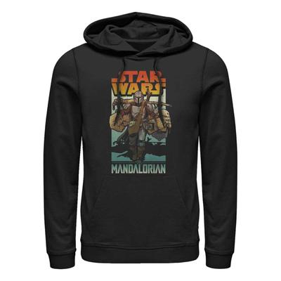 Star Wars - The Mandalorian - Mandalorian Mando on Foot - Unisex Hoodie - Black - Front