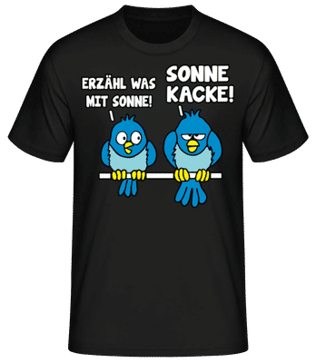 Sonne Kacke - Männer Basic T-Shirt - Schwarz - Vorne