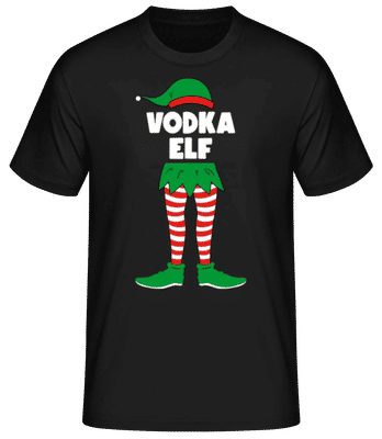 Vodka Elf - Männer Basic T-Shirt - Schwarz - Vorne