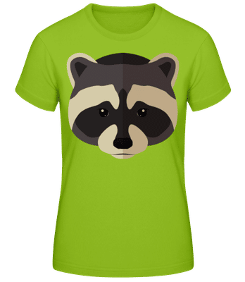 Raton laveur Comic Shadow Striped - T-shirt femme B&C - Citron vert - Devant