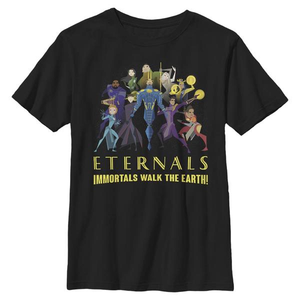 Aperçu: Marvel - Eternals - Photo de groupe - Enfant T-shirt - Noir - Devant
