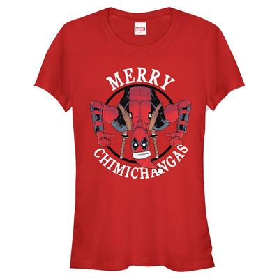 Marvel - Deadpool - Deadpool Merry Chimichangas - Christmas - Femme T-shirt - Rouge - Devant