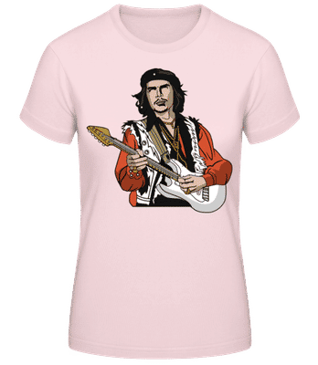 Che Guevara Hendrix - Frauen Basic T-Shirt - Rosa - Vorne